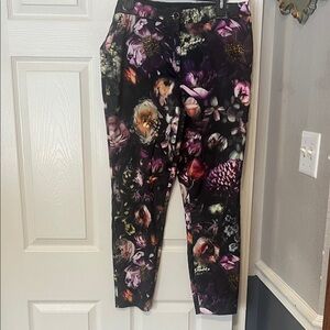 Ted Baker Black and Floral Trousers